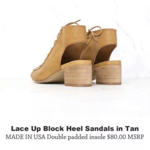 MADE IN USA LaceUp SBICCA Open Toe Sandals Booties - Picture 3 of 4